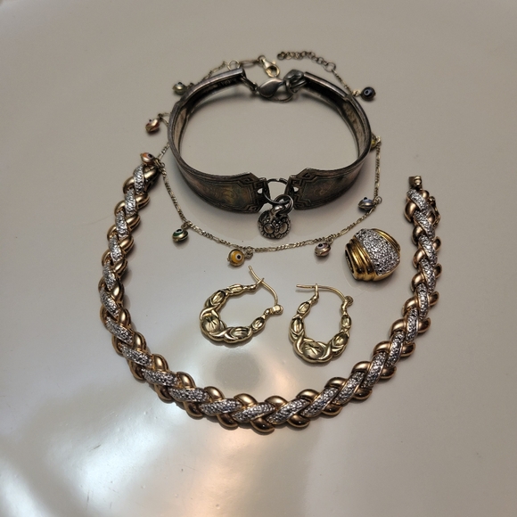 Jewelry - Vintage Gold Vermeil Gold Filled Over 925 Jewelry Bundle Lot